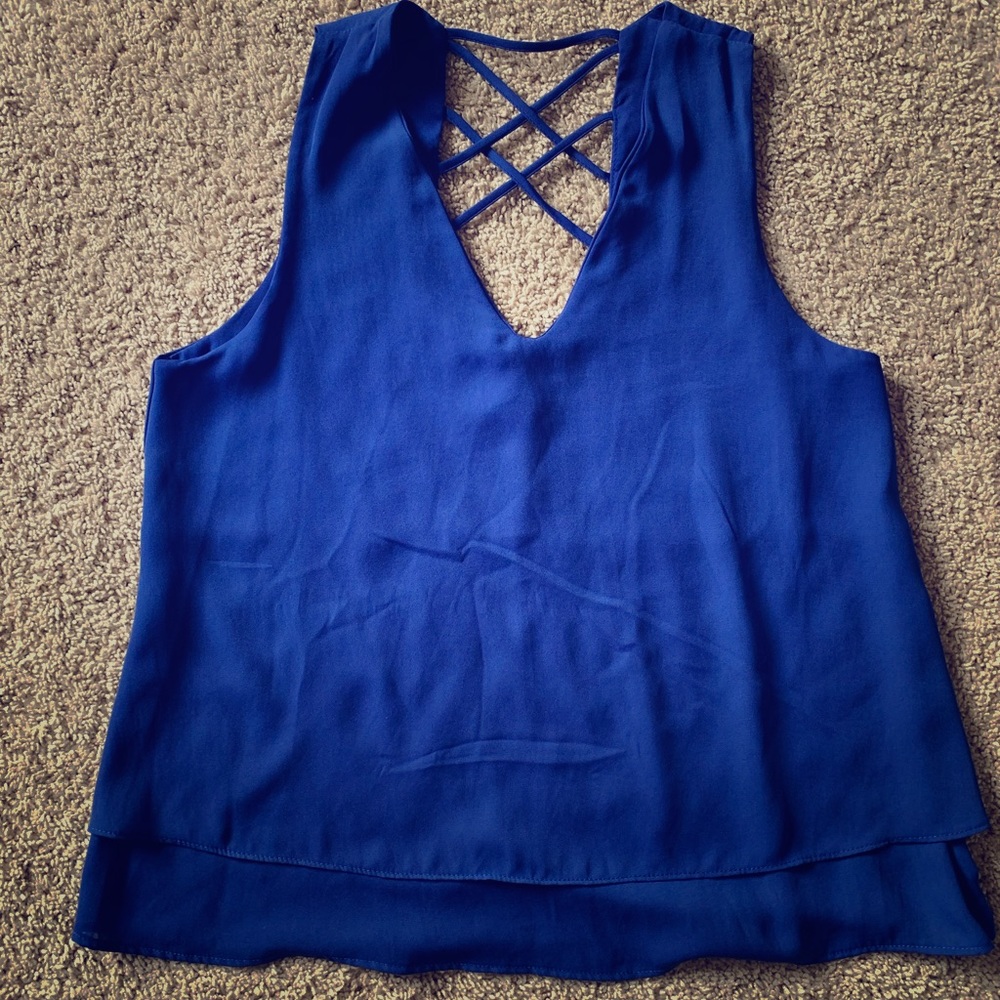 Blue Boutique lattice back tank